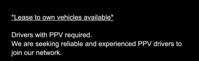 Lease To Own Vehicles Available.