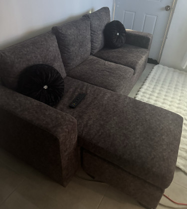 L Shaped Grey Sofa 