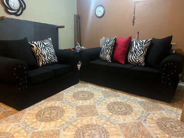 Brand New Sofa Set (Black)