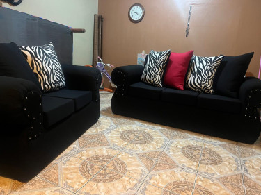 Brand New Sofa Set (Black)