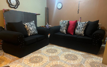  Brand New Sofa Set (Black) 