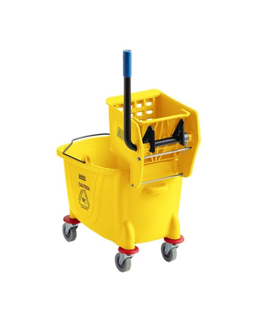 Yellow Mop Buckets With Side Press And Wringer