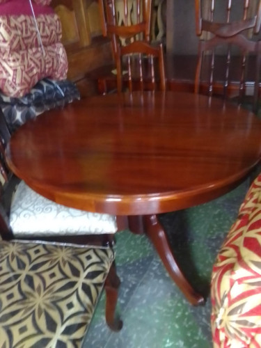 Mahogany Dining Table With Cedar Fan Back Dining