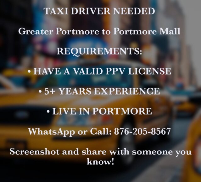 Taxi Driver Wanted