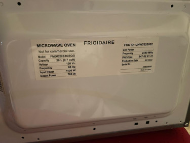 Frigidaire Microwave 