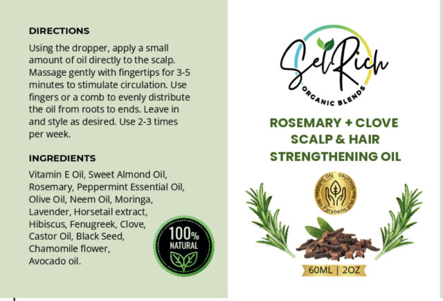 ROSEMARY + CLOVE SCALP & HAIR STRENGTHENING OIL