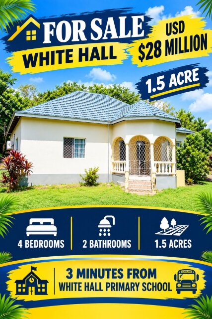WHITE HALL 4 BEDROOM 2 BATH HOUSE 1.5 ACRES