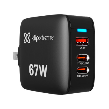 Wall Charger 67W KMC-500 2xUSB-C PD3.0 + USB-A QC3