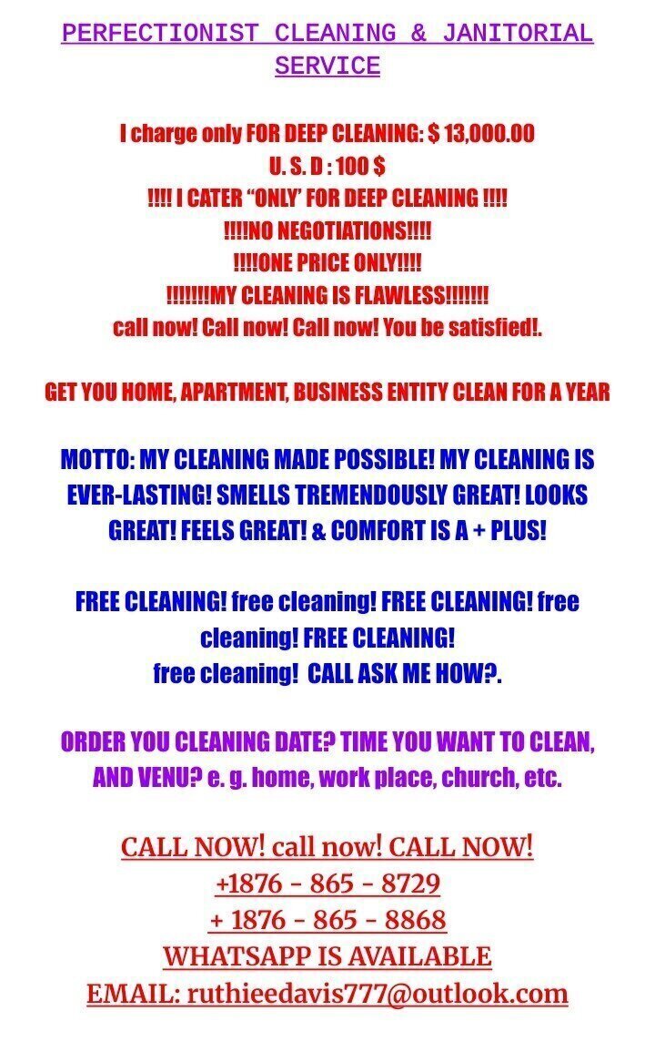 Deep CLEANING HOSPITALITY Service AVAILABLE