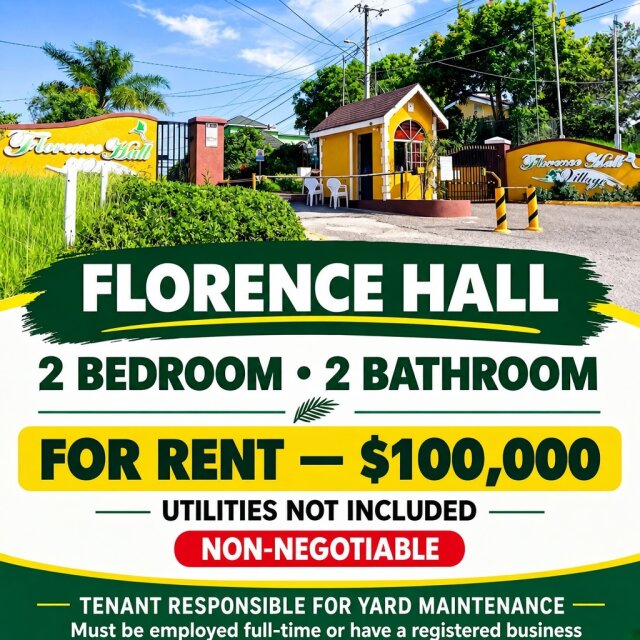 FLORENCE HALL 2 Bedroom 2 BATH $100,000
