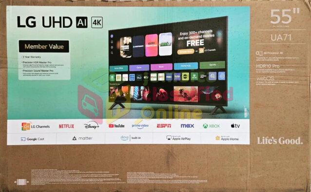 New 55 Inch TV