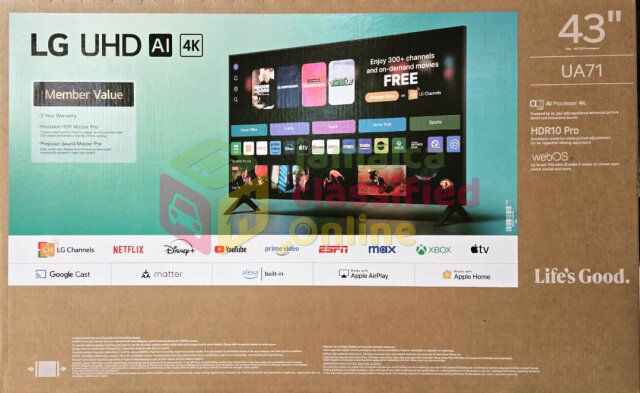 New 43 Inch LG TV