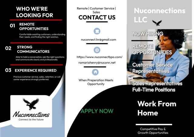Remote Customer Service & Sales Rep