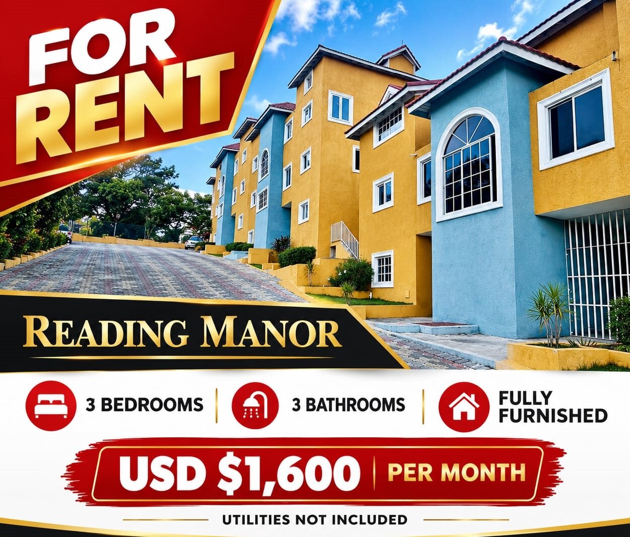 Charming 3 Bedrooms In Reading Manor For $1600