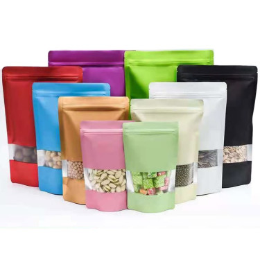 Resealable Mylar Bags Featuring Clear Display Wind