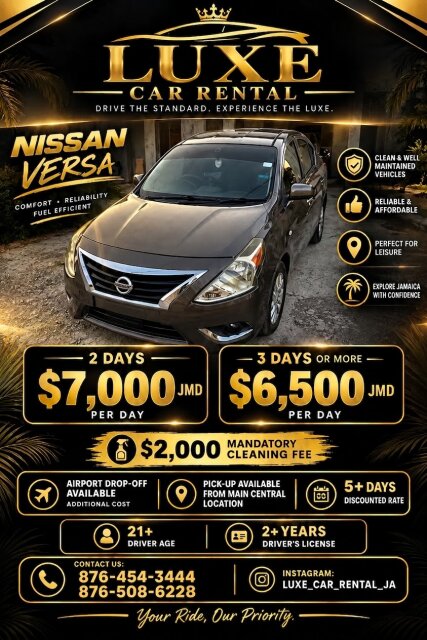 2015 Nissan Versa For Rent