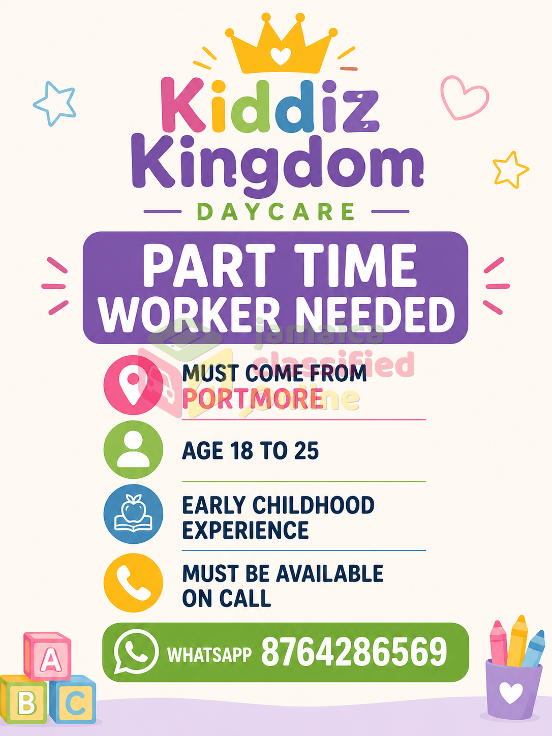 Daycare Worker Part Time