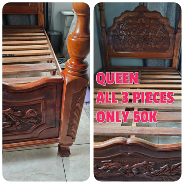 QUEEN BED HEAD, BASE N BOTTOM 