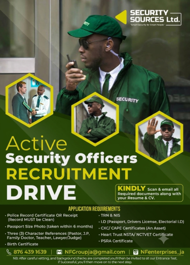 Security Guard Workers Needed 