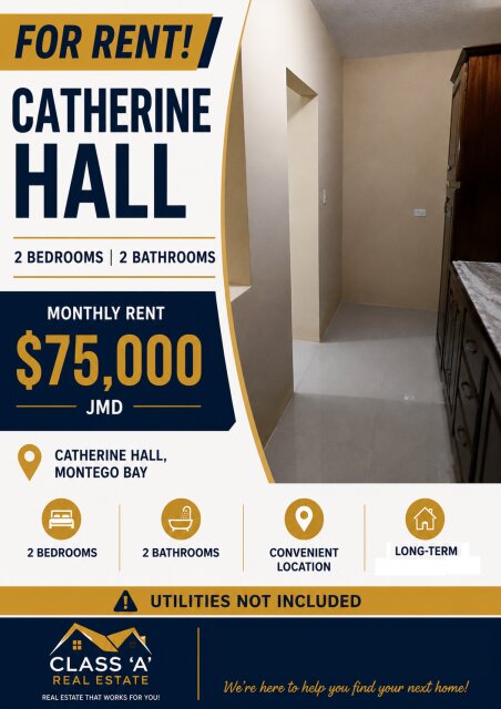 Downstairs 2 Bedroom For $75,000 In Catherine Hall