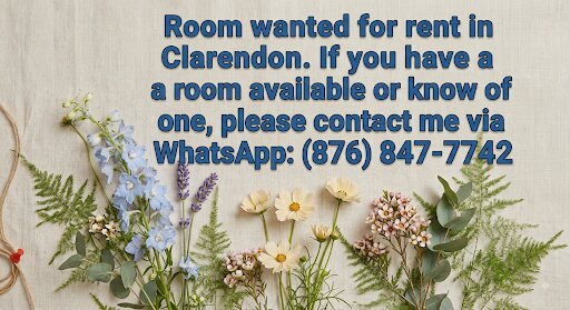 1 ROOM WANTED IN CLARENDON