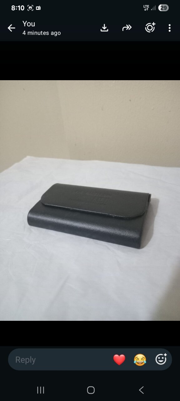 Small Black Leatherette Card Holder