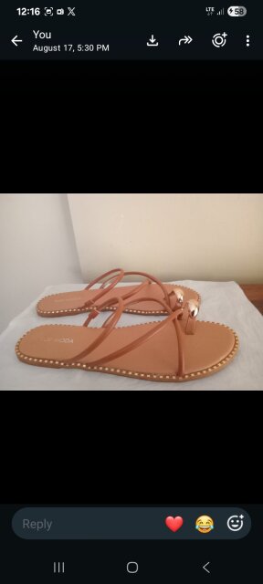 Tan Strappy Flat Sandals