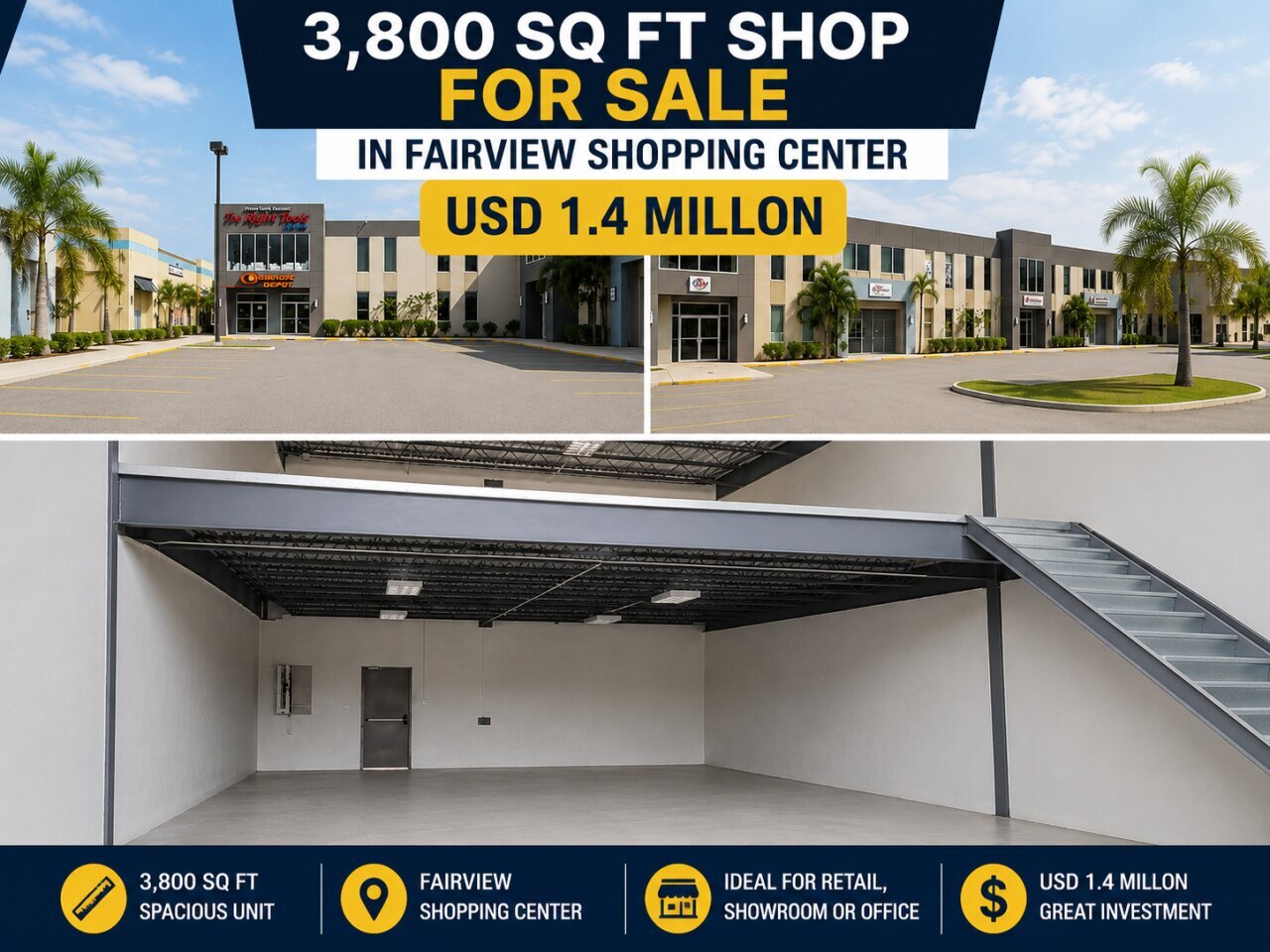 FAIRVIEW SHOPPING CENTER, BUILDING SPACE FOR SALE