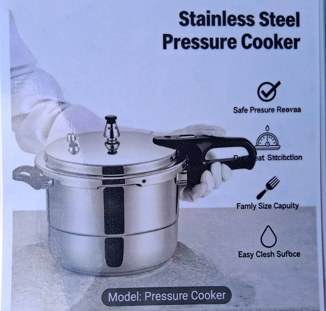 Stainless Steel Family Size Pressure Cooker