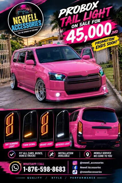 Toyota Probox Taillights And Headlights