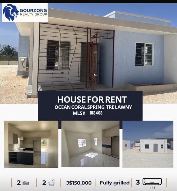 2 Bedroom House In Ocean Coral Springs, Trelawny