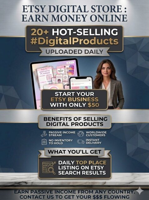 Etsy Store Digital Online Business