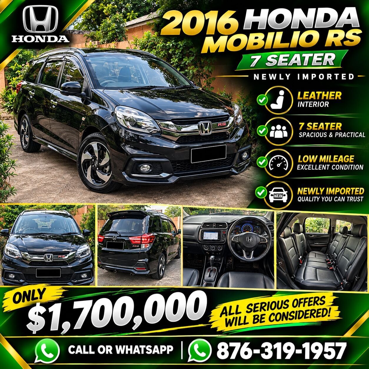 2016 Honda Mobilio RS For Sale