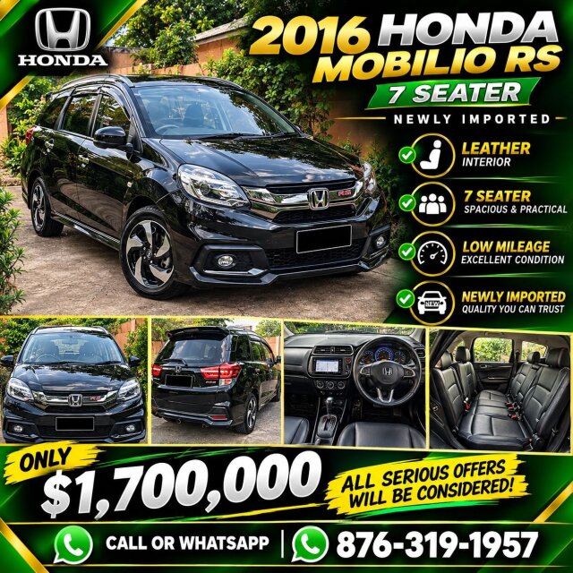 2016 Honda Mobilio RS For Sale