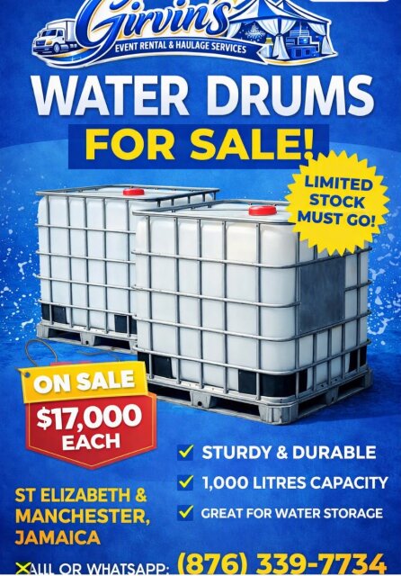 Water Drums For Sale!
