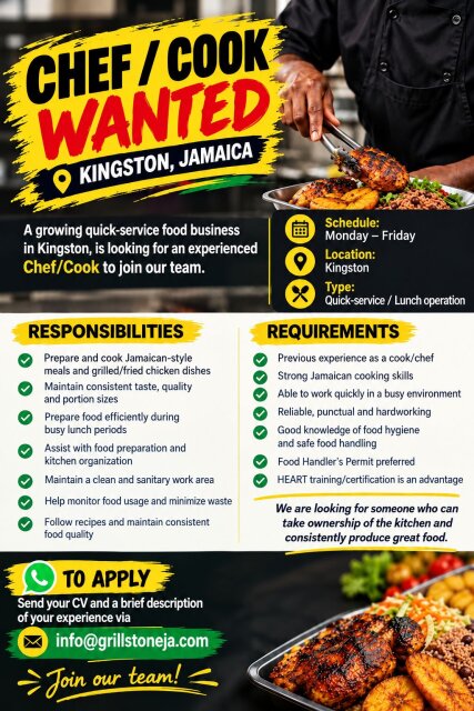 Experienced Chef Needed