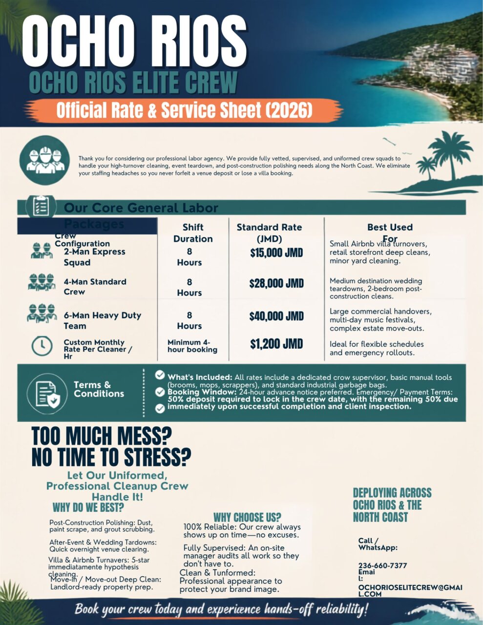 CLEANING SERVICES AVAILABLE