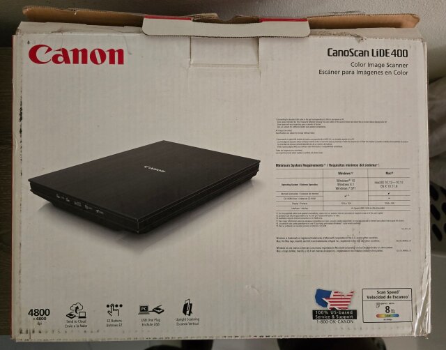 CANON CANOSCAN LiDE 400 – FLATBED DOCUMENT SCANNER