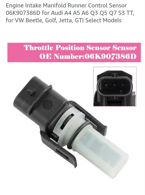 Throttle Position Sensor Audi VW 2009+