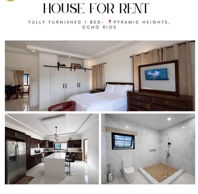 Fully Furnished 1 Bedroom House in Ocho Rios