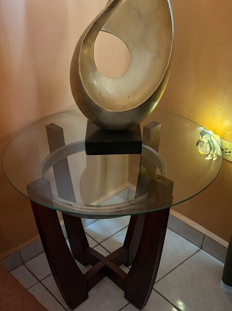 Gold Abstract Sculpture