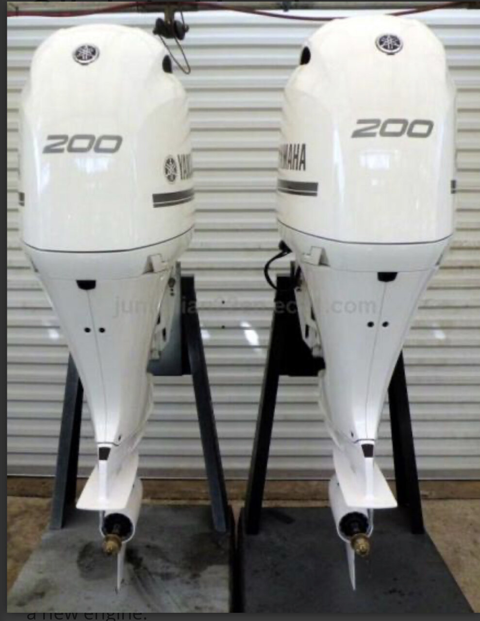 Slightly Used Yamaha 200HP 4 Stroke Outboard Motor