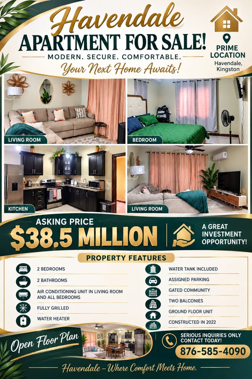 2 Bedroom/2 Bathroom Apt In Havendale For Sale