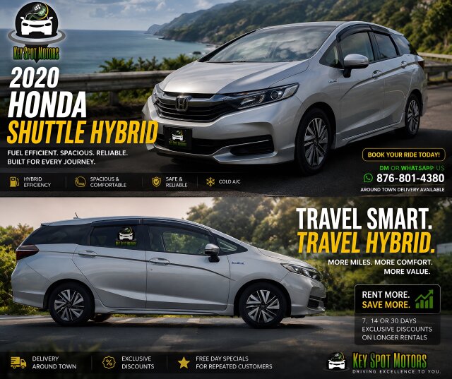 2020 Honda Shuttle Hybrid | Budget Rates |For Rent