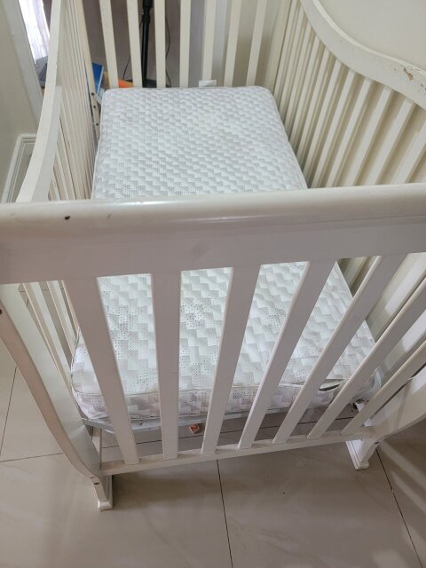White Wooden Crib