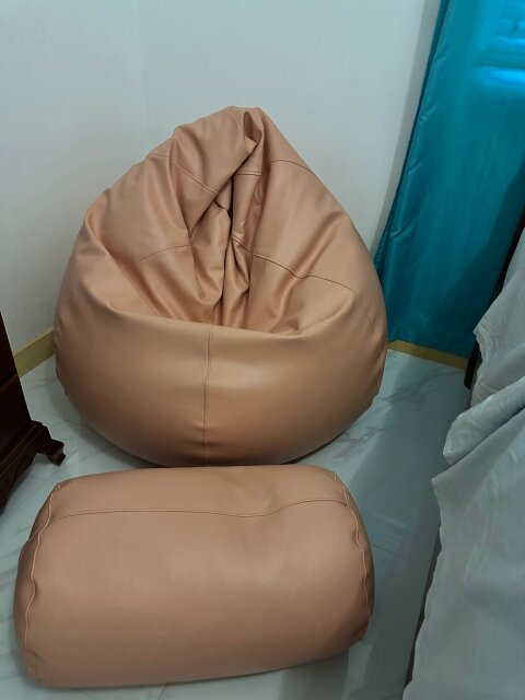 Jumbo Bean Bag Chair With Foot Rest