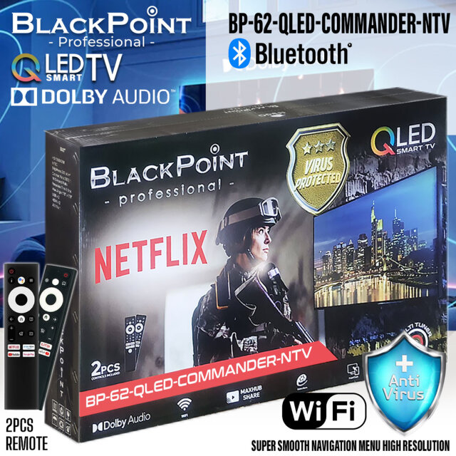 62 In. Smart TV Blackpoint-BP-62-QLED-COMMANDER-NT