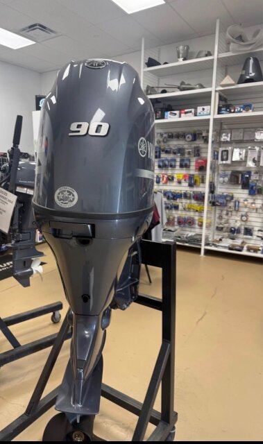Slightly Used Yamaha 90HP 4 Stroke Outboard Motor