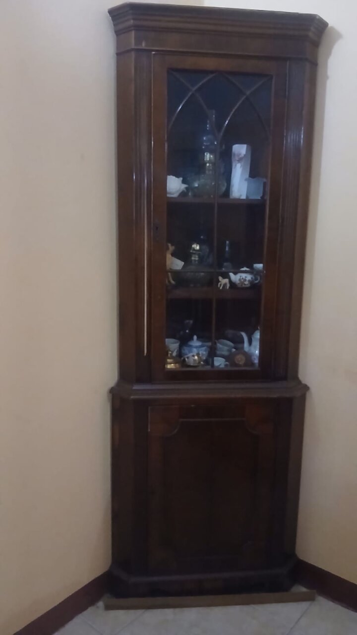 Mahogany Corner Display Cabinet