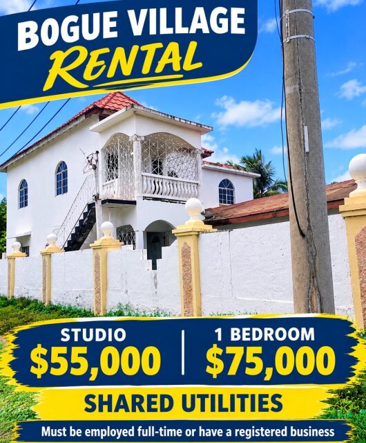 BOGUE VILLAGE STUDIO & 1 BEDROOM (SHARED UTILITY)